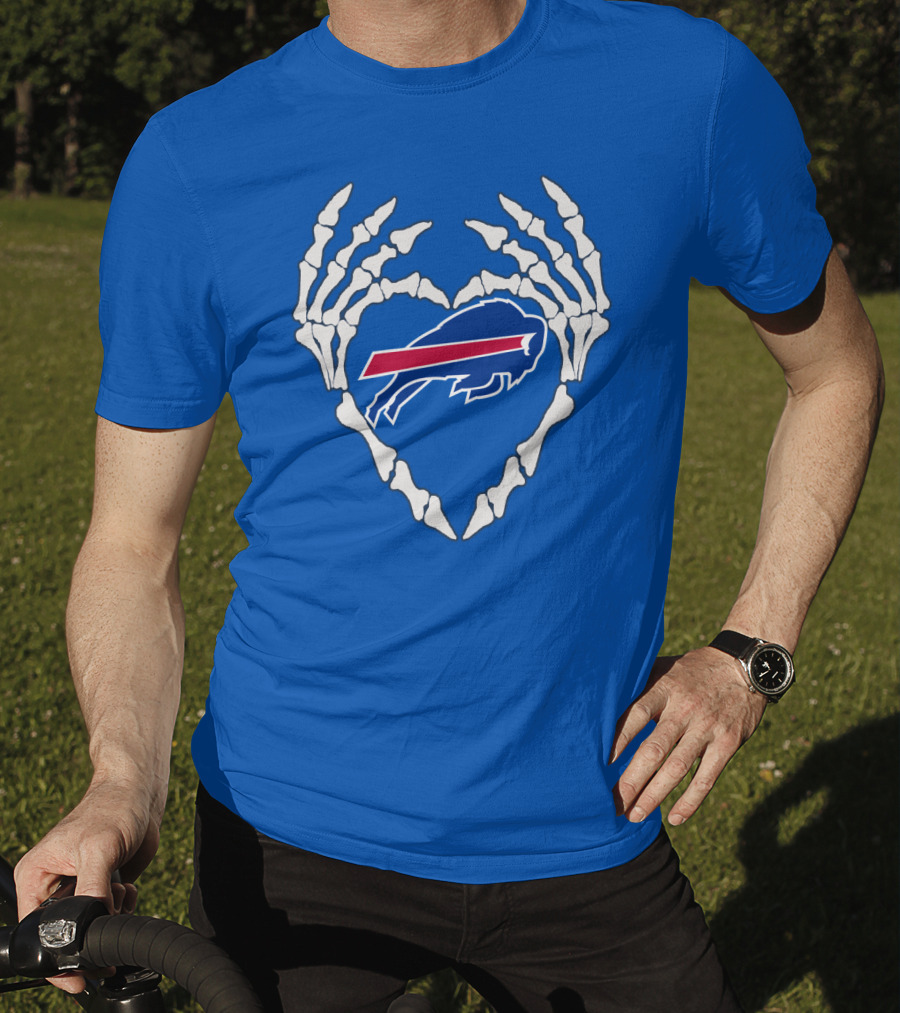 Buffalo Bills Skeleton Heart T-Shirt