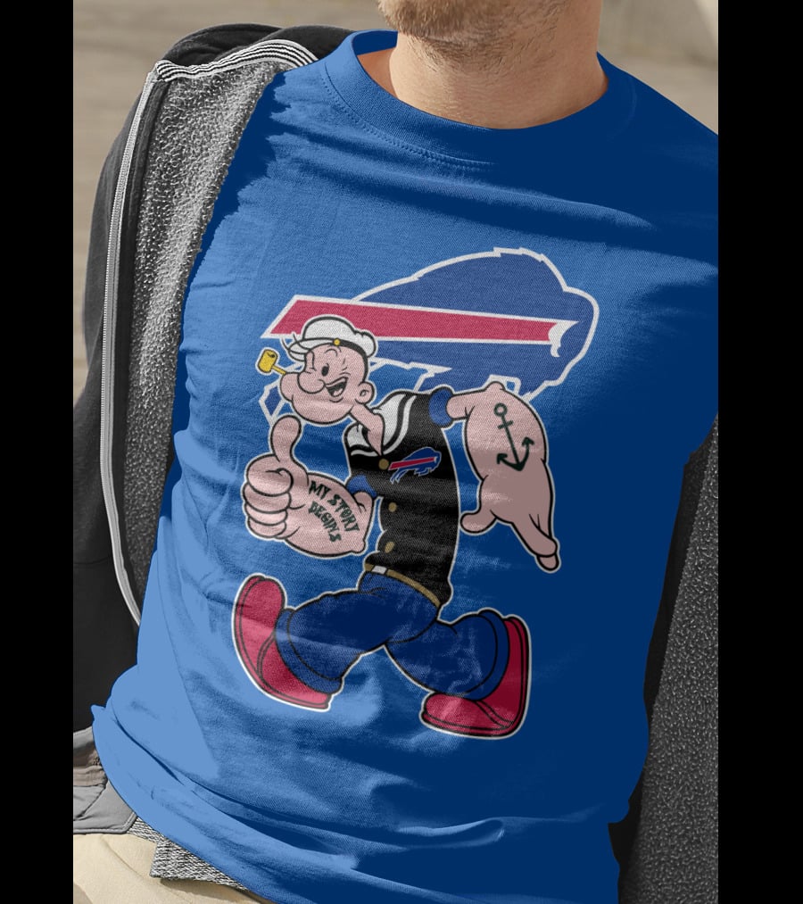 Buffalo Bills Popeye My Spirit Beanie T-Shirt
