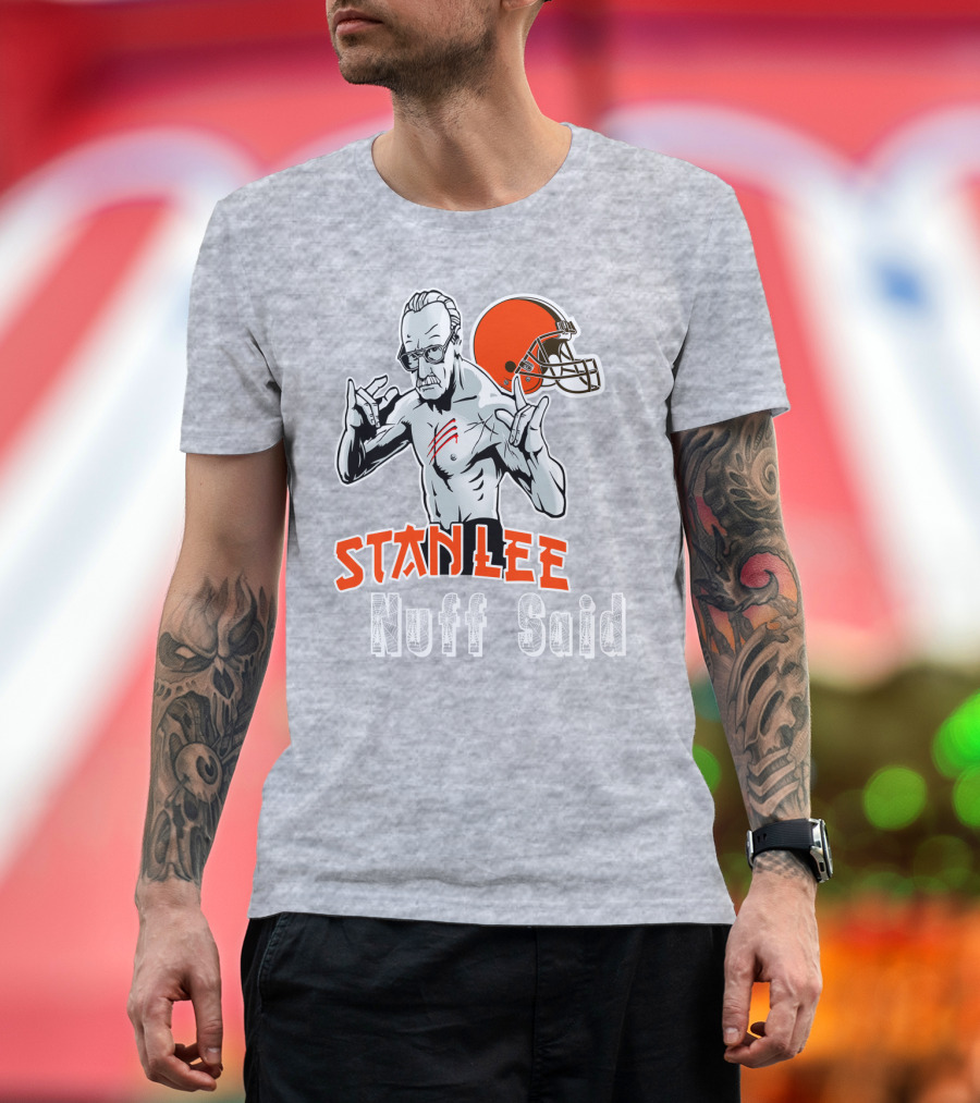 Stanlee Nuff Said Browns Helmet T-Shirt