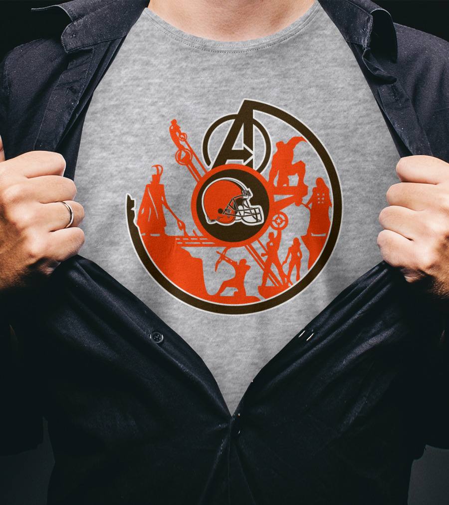 Cleveland Browns Avengers Mashup T-Shirt