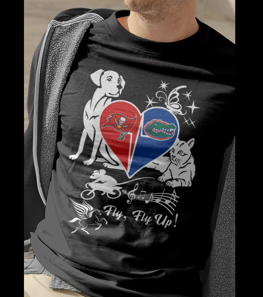 Buccaneers Gators Heart Fly Fly Up Dog Cat Butterfly Musical Pegasus T-Shirt