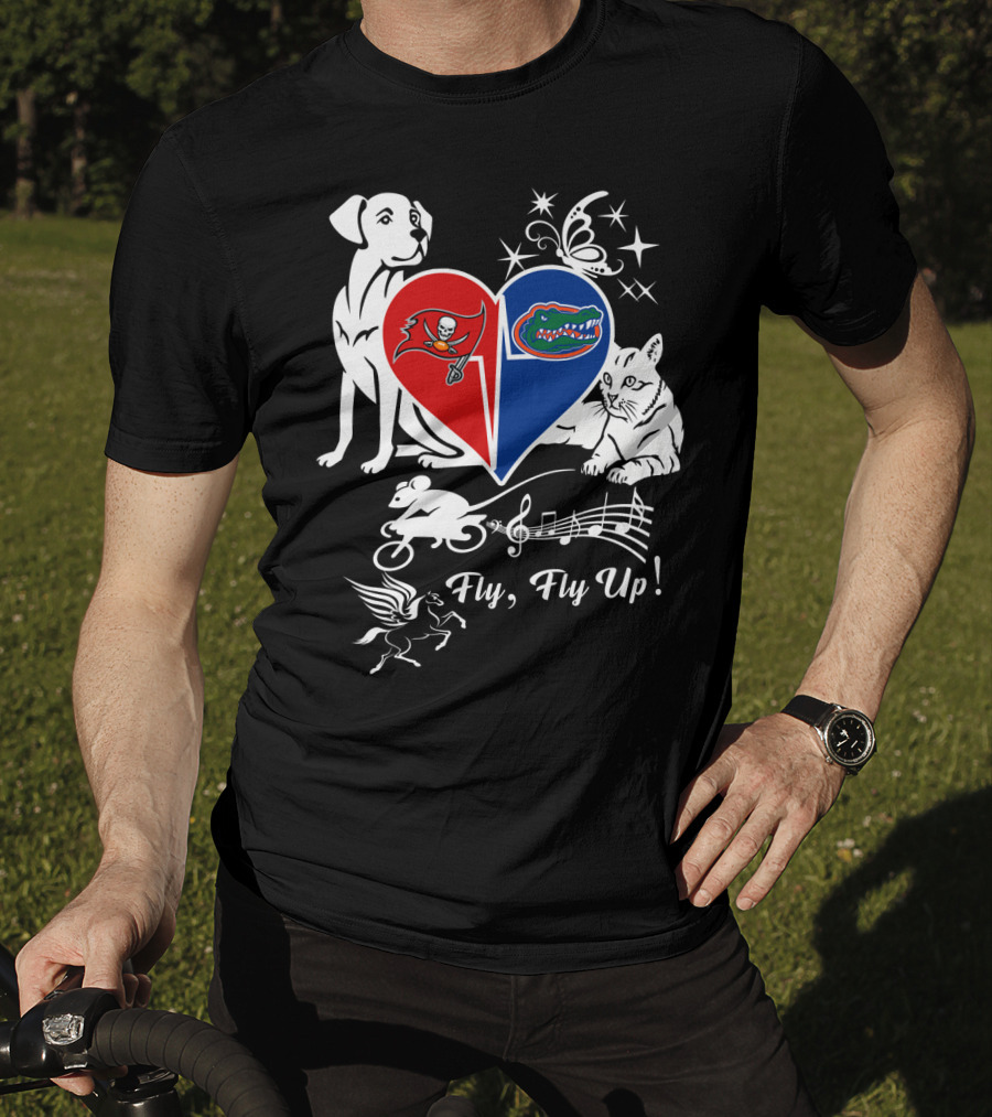 Buccaneers Gators Heart Fly Fly Up Dog Cat Butterfly Musical Pegasus T-Shirt