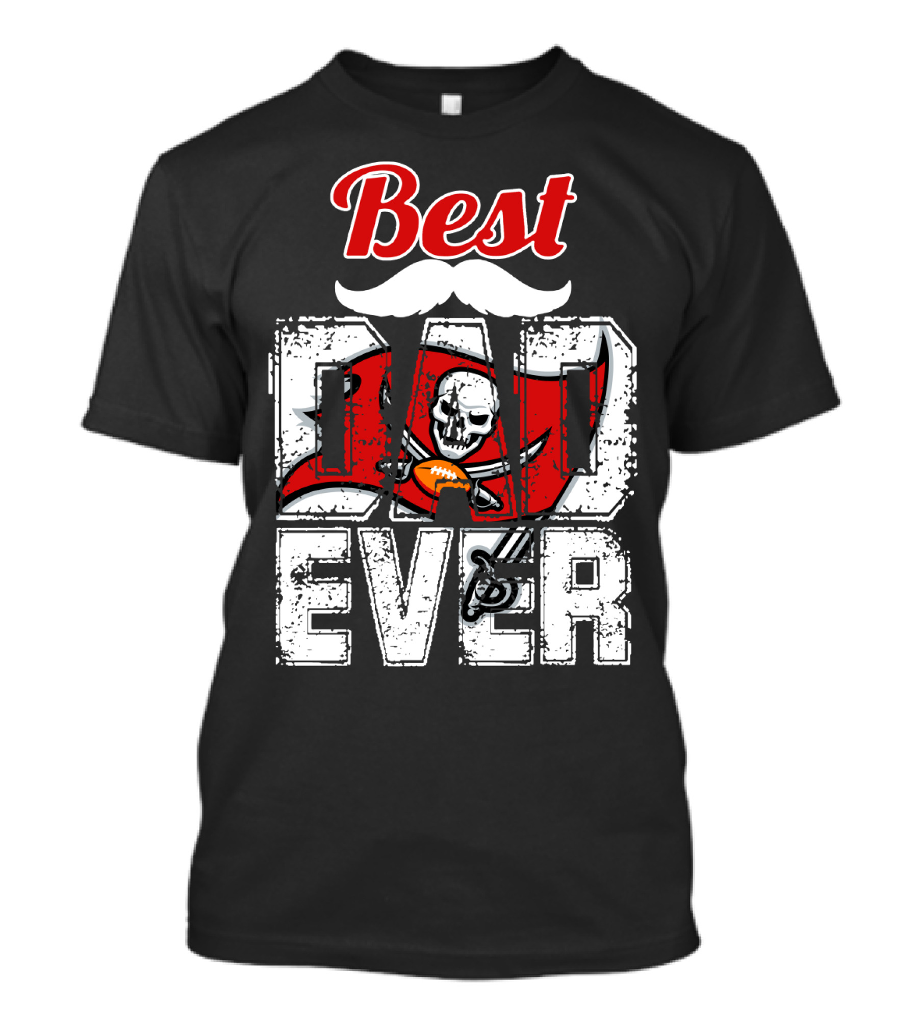 Best Dad Ever Buccaneers Football Skull Flag T-Shirt