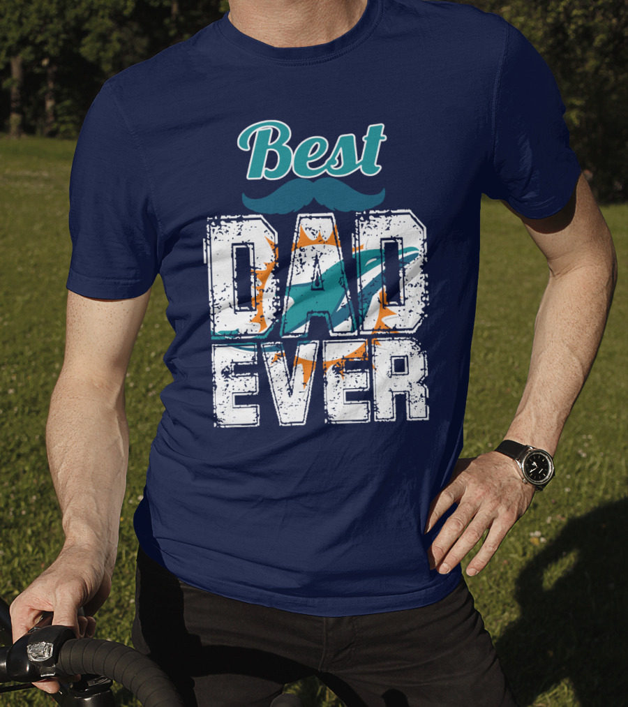 Best Dad Ever Dolphins T-Shirt