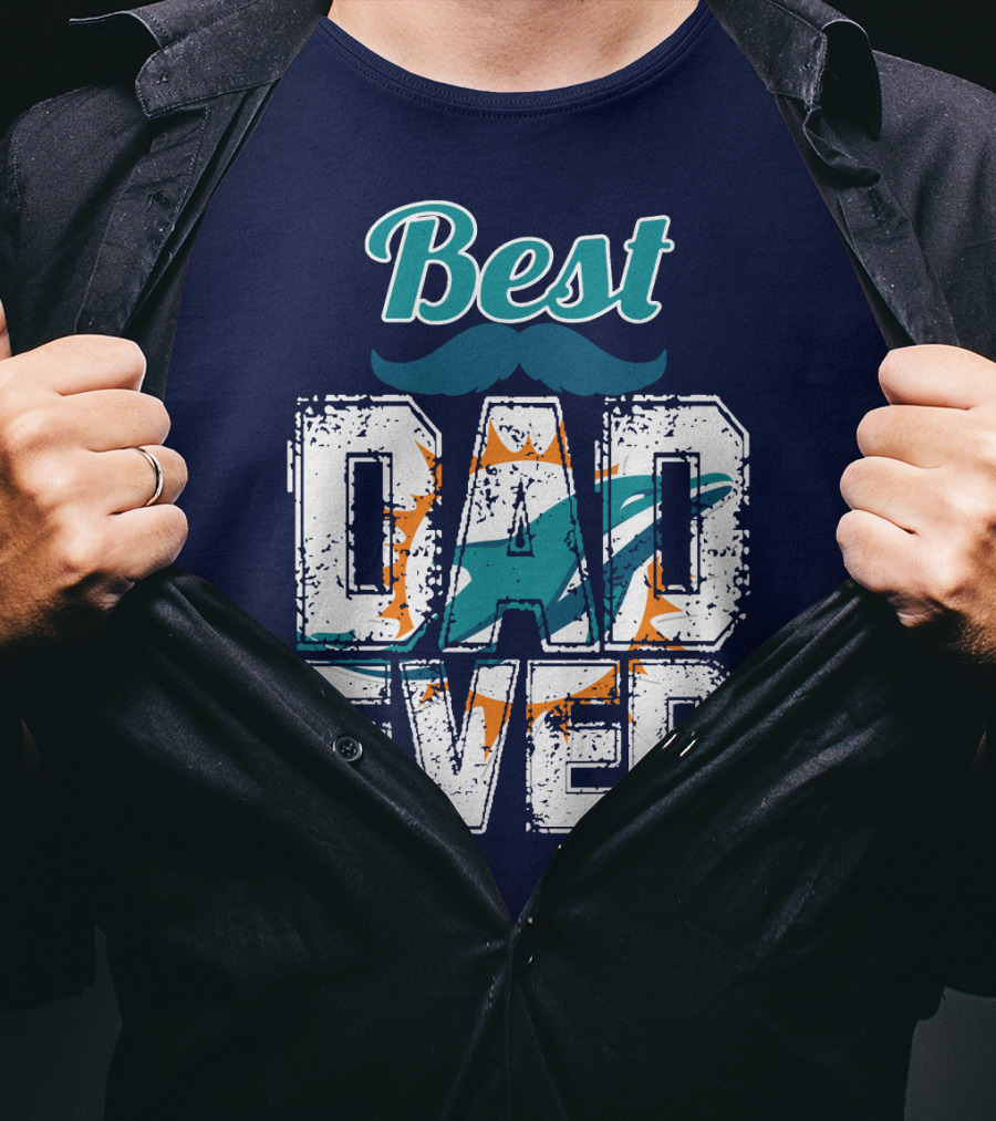 Best Dad Ever Dolphins T-Shirt