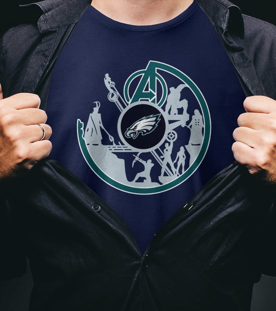 Eagles Avengers Silhouette Crossover T-Shirt