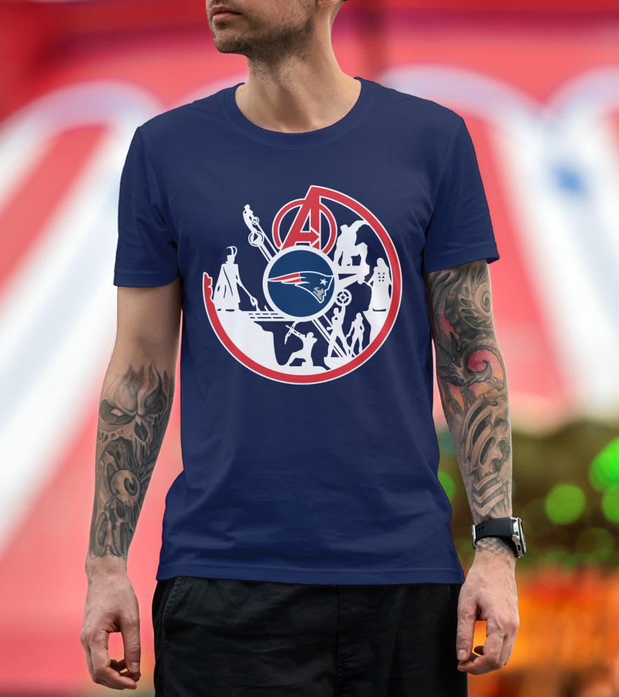 New England Patriots Avengers Crossover T-Shirt