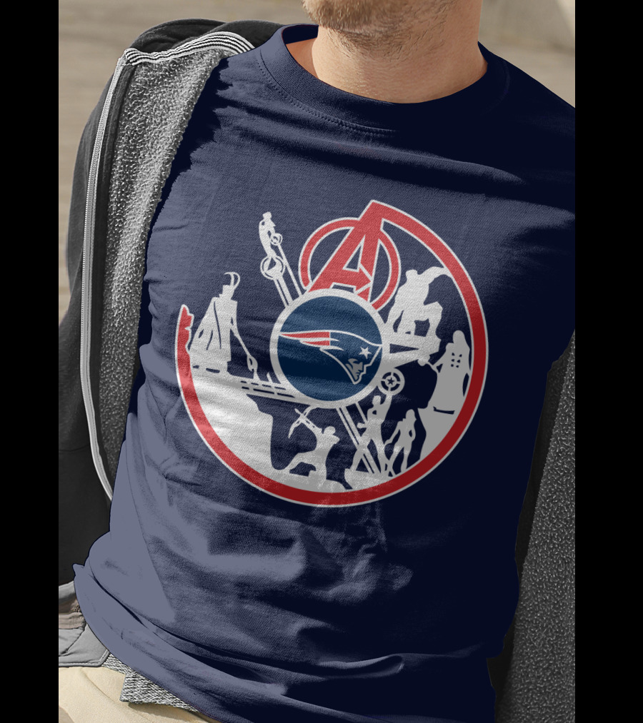 New England Patriots Avengers Crossover T-Shirt