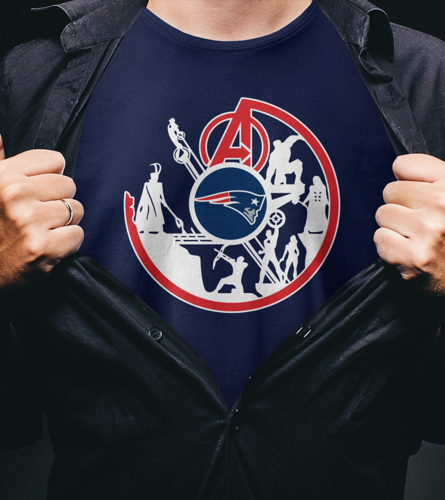 New England Patriots Avengers Crossover T-Shirt