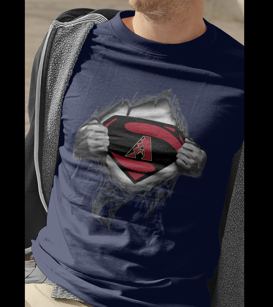 Arizona Diamondbacks Superhero Logo Burst T-Shirt