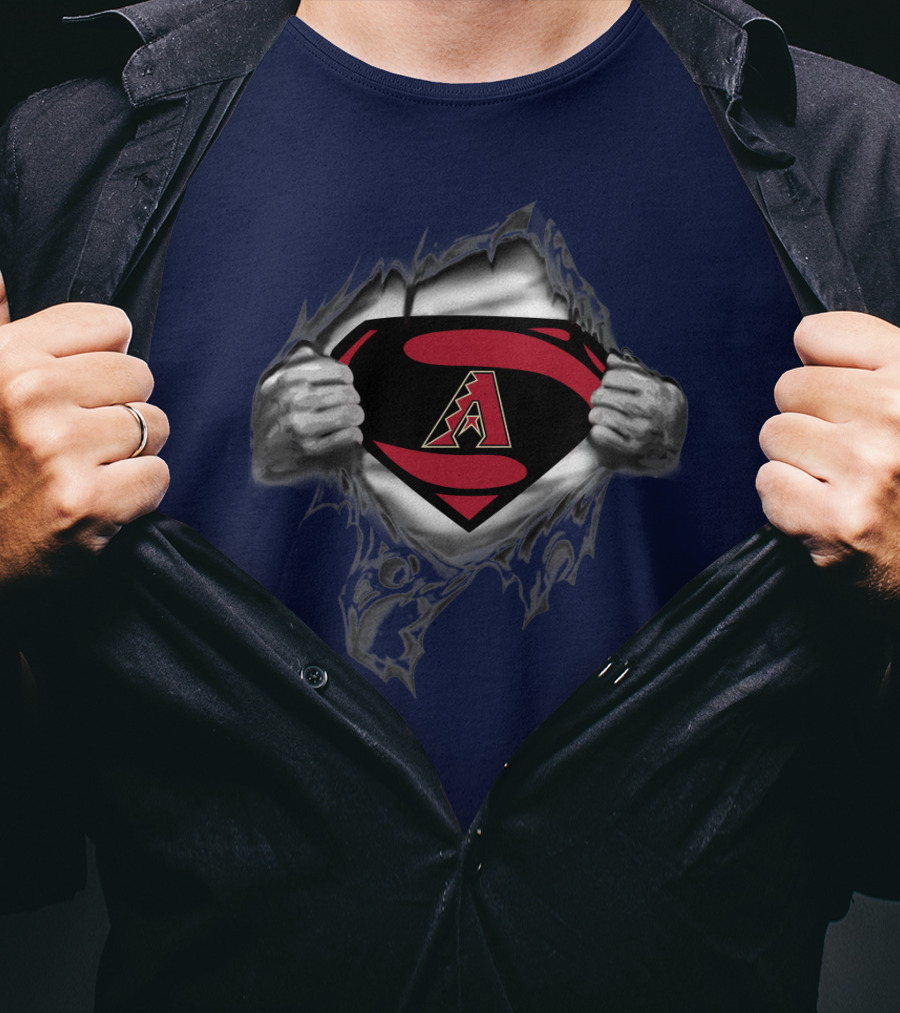 Arizona Diamondbacks Superhero Logo Burst T-Shirt