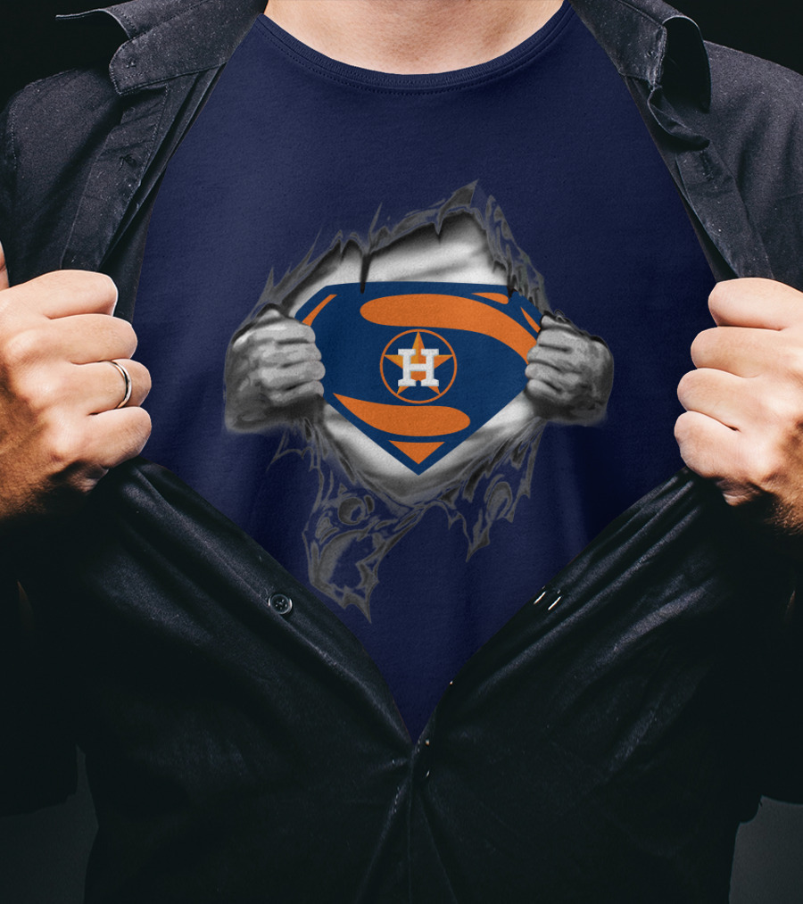 Superman Style Houston Astros Symbol T-Shirt