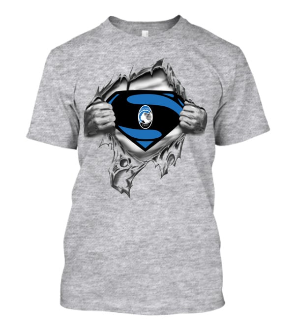 Atalanta 1907 Emblem With Superhero Tear T-Shirt