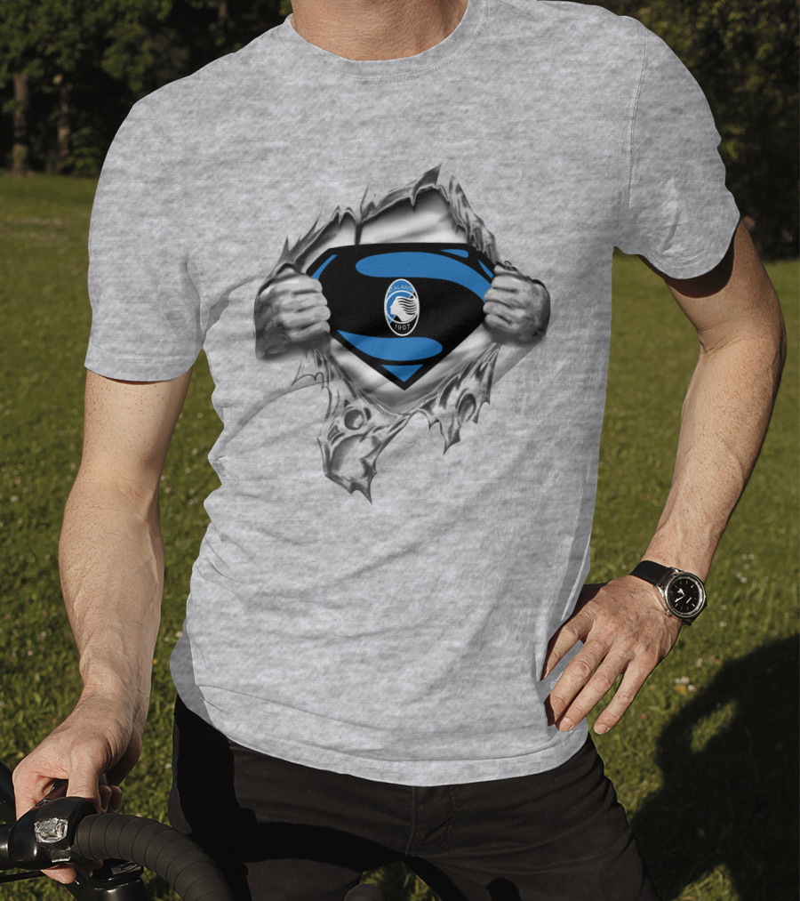 Atalanta 1907 Emblem With Superhero Tear T-Shirt