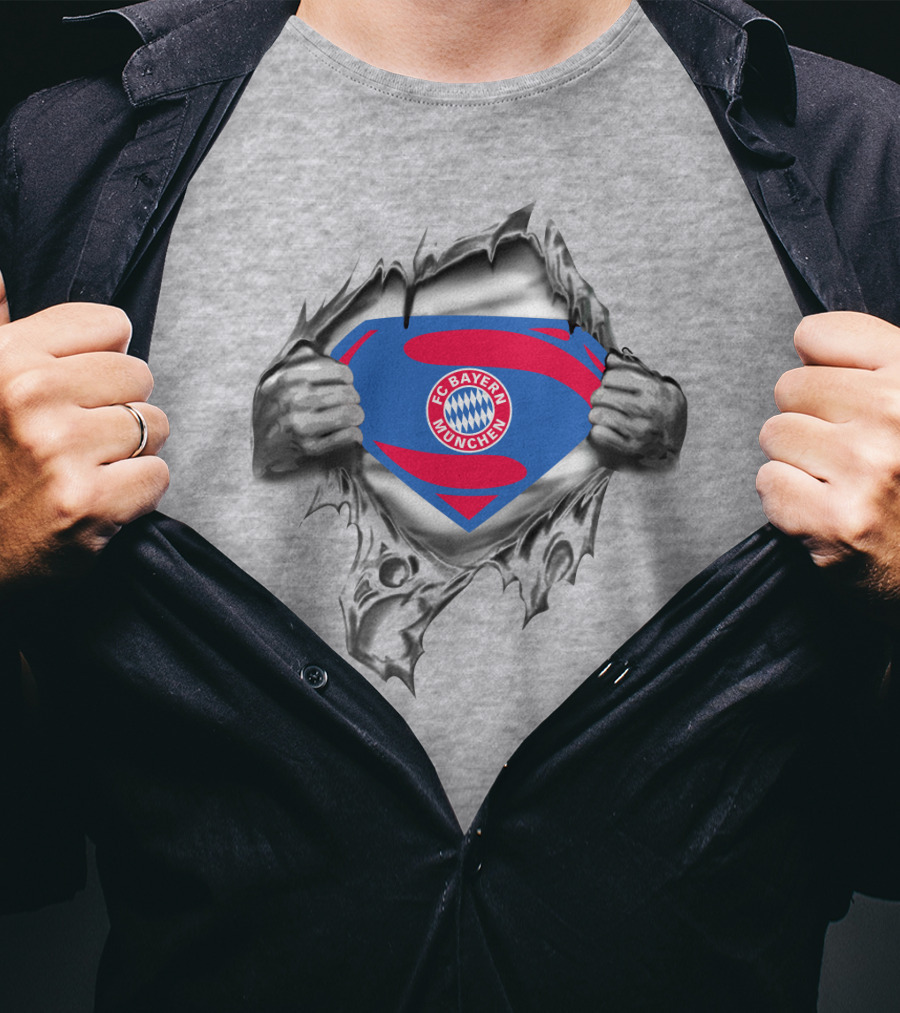 Fc Bayern München Superman Logo Burst T-Shirt