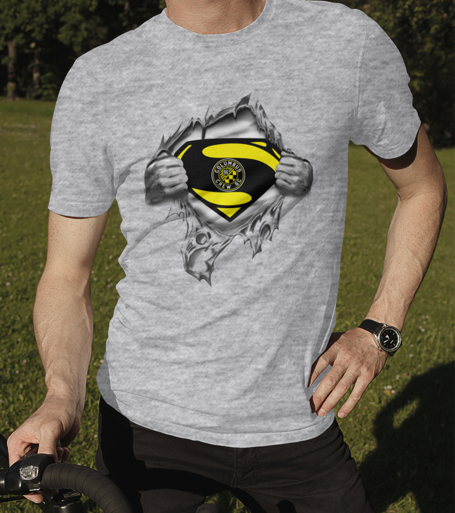 Columbus Crew Sc Superman Emblem Soccer T-Shirt