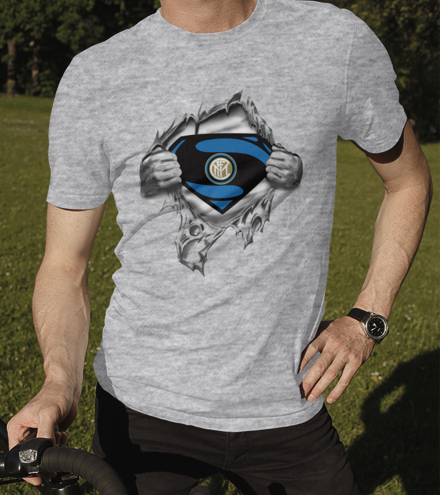Inter Milan Superman Emblem Reveal T-Shirt