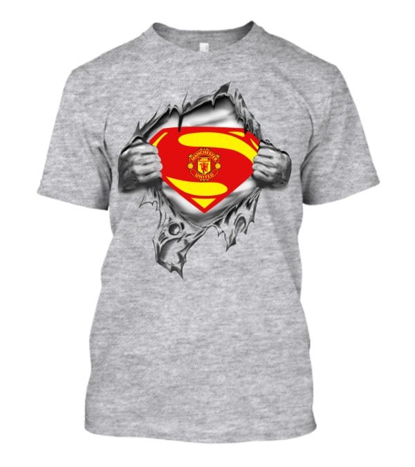 Superman Manchester United Crest Rip Open T-Shirt