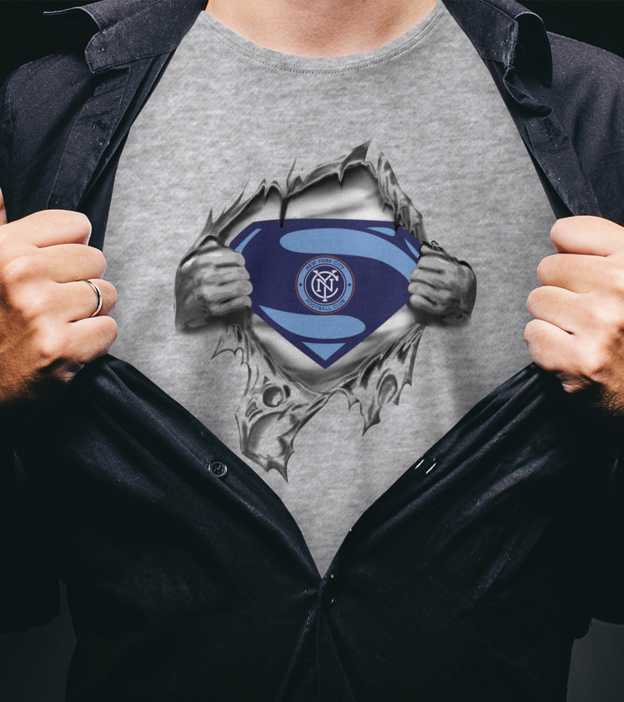 Superman Nyc Crest New York City Fc T-Shirt