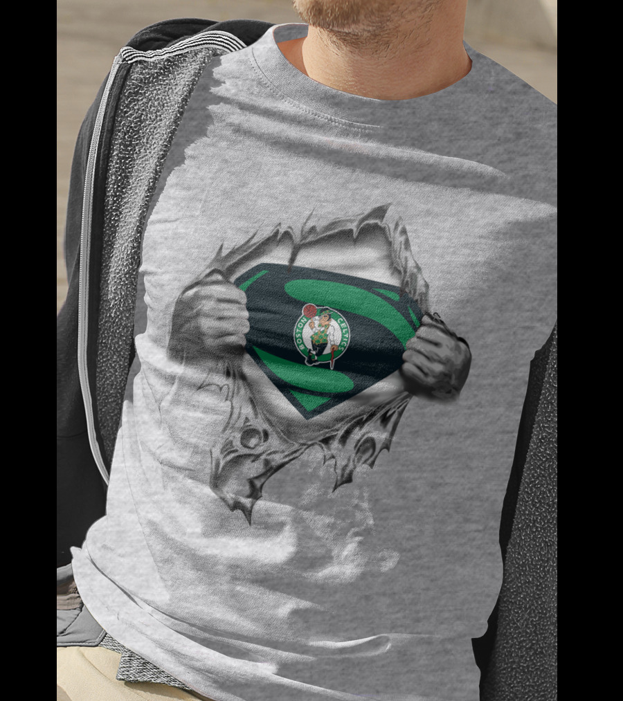 Boston Celtics Super Logo Chest Reveal T-Shirt