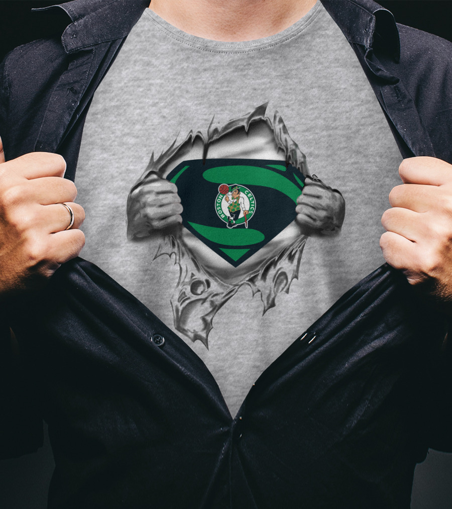 Boston Celtics Super Logo Chest Reveal T-Shirt