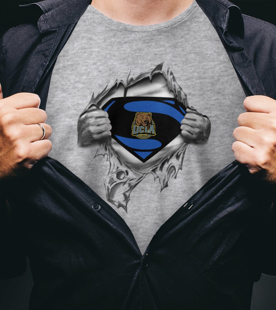 Ucla Bruins Bear Emblem Superhero Shield T-Shirt