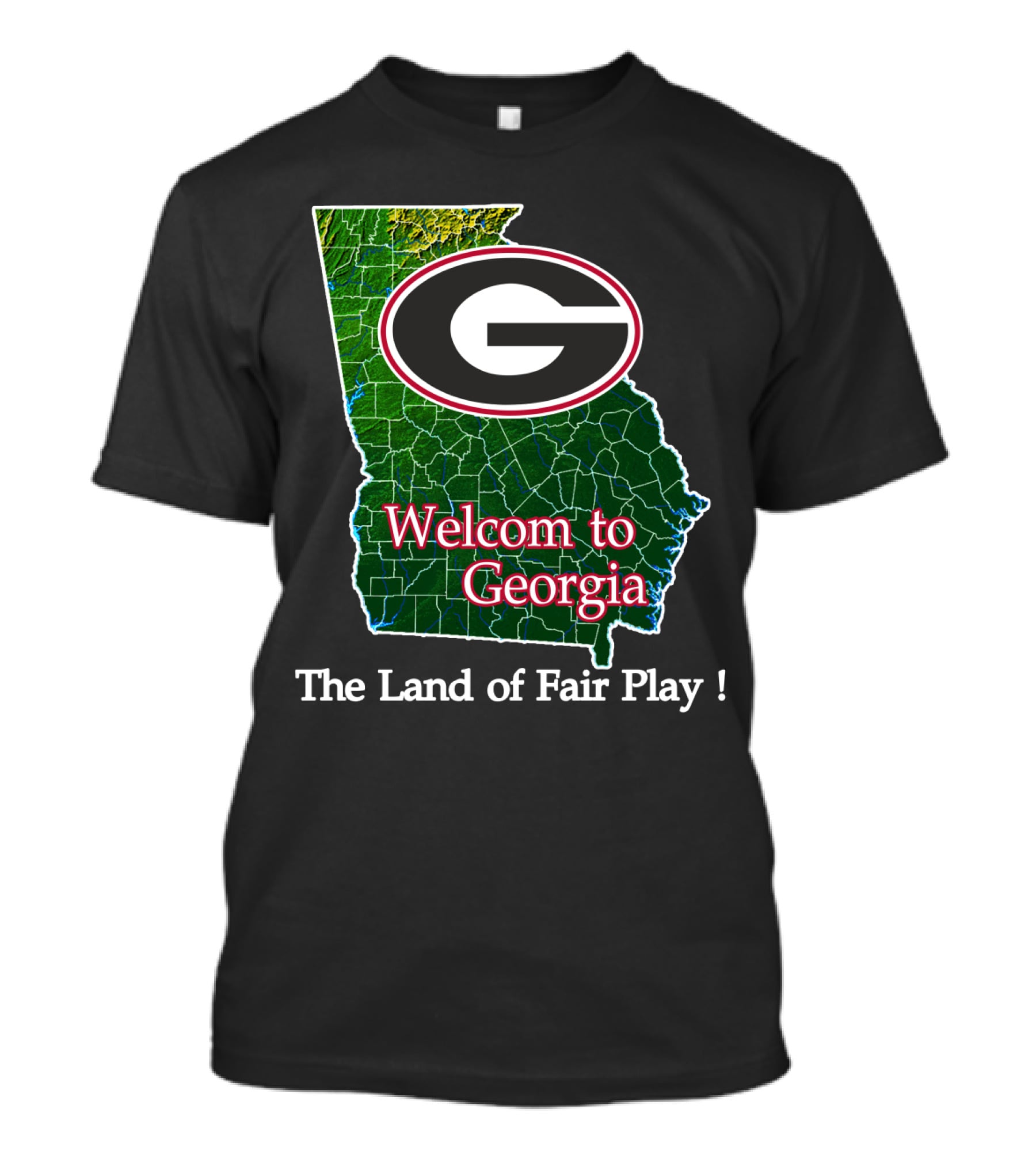 Georgia Bulldogs Welcome To Georgia The Land Of Fair Play T-Shirt