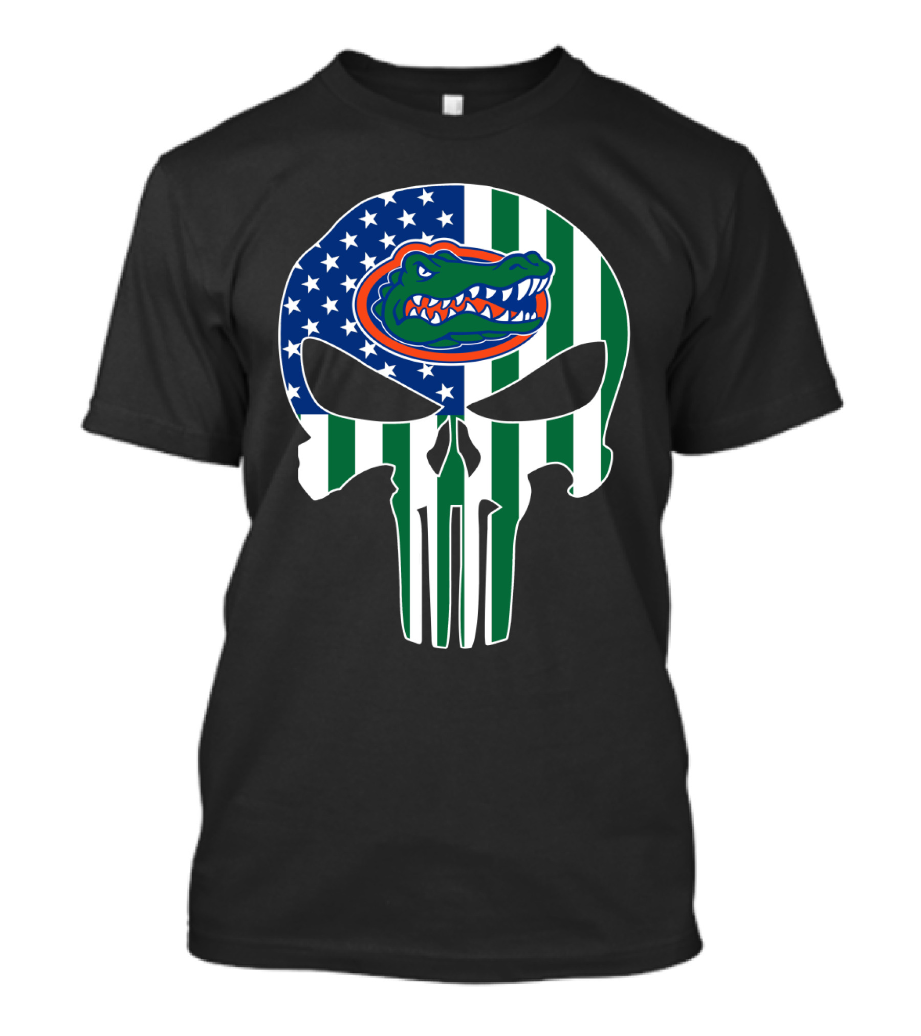 Florida Gators American Flag Punisher Skull T-Shirt