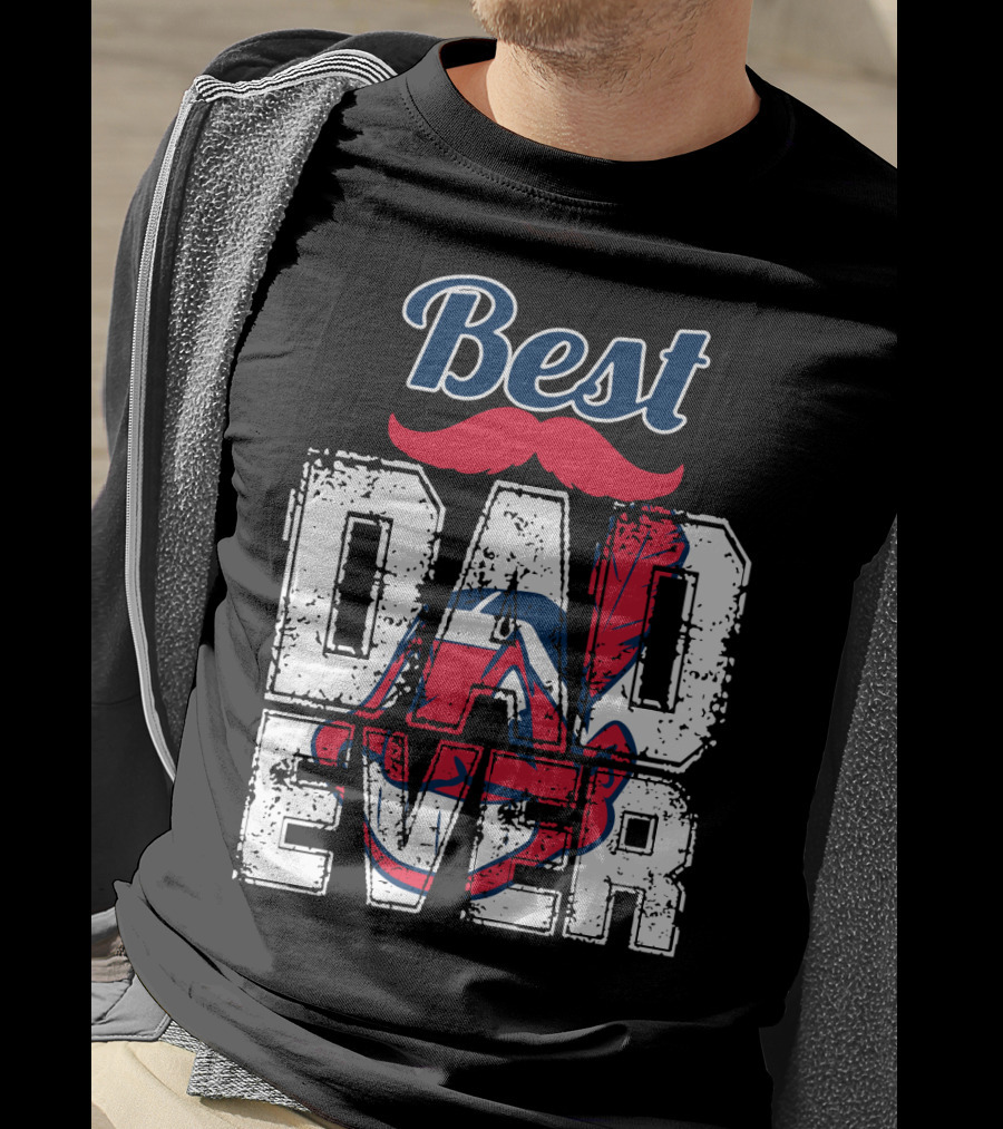 Best Dad Ever Indians Chief Wahoo T-Shirt