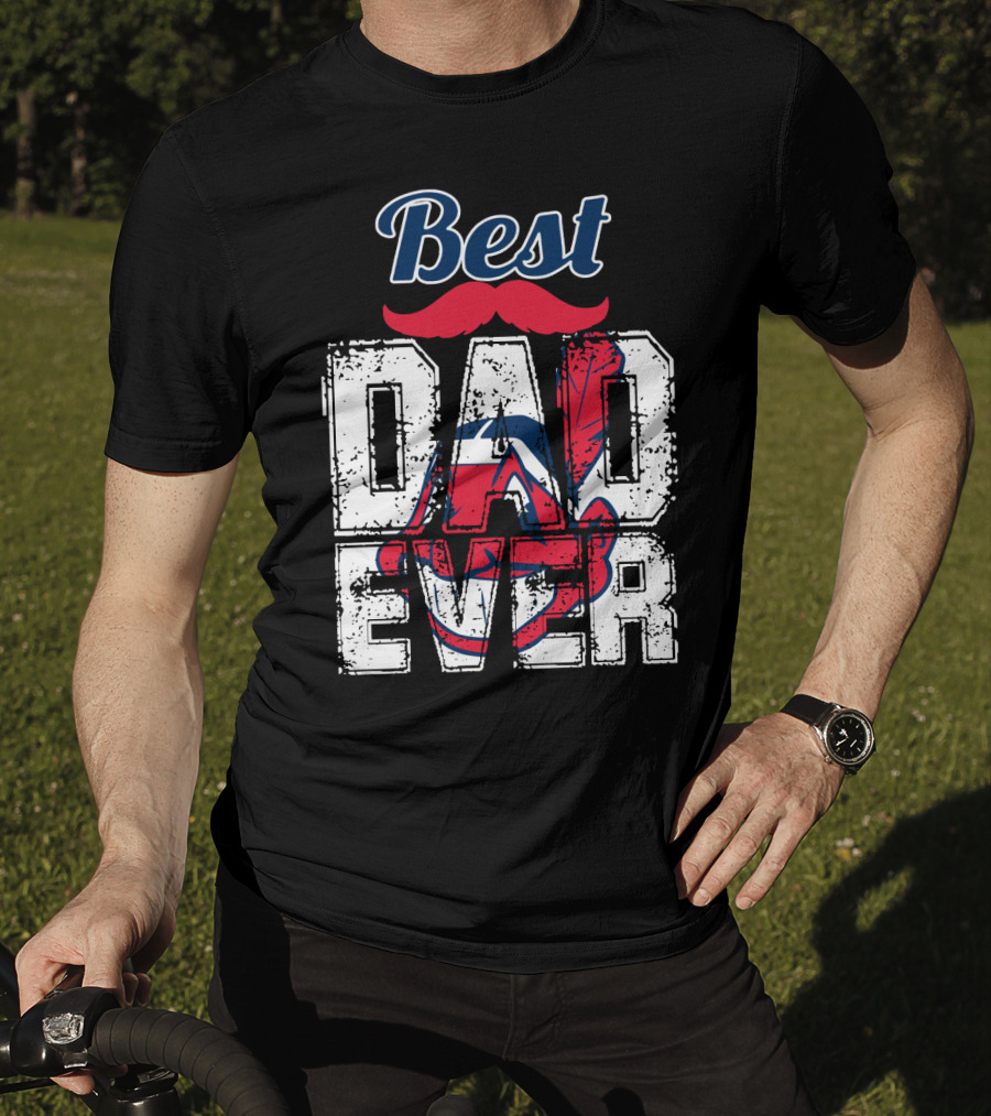 Best Dad Ever Indians Chief Wahoo T-Shirt