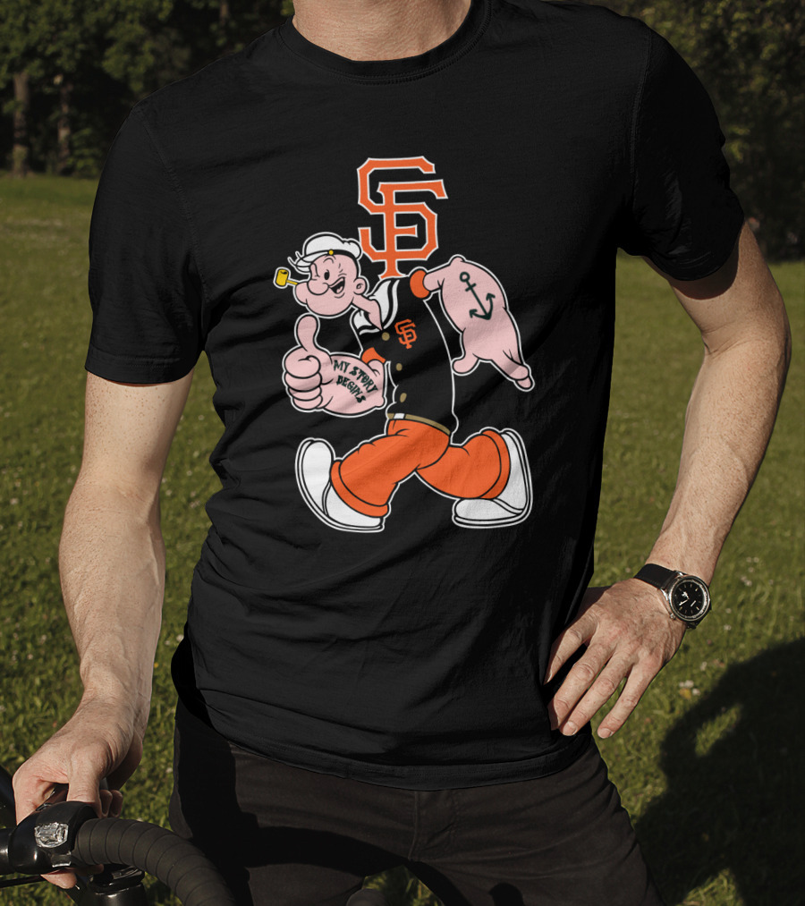 San Francisco Giants Popeye Thumbs Up My Jerry Begins T-Shirt
