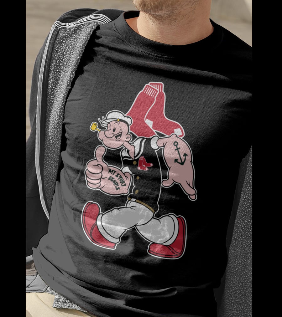 Boston Red Sox Popeye My Story Begins T-Shirt