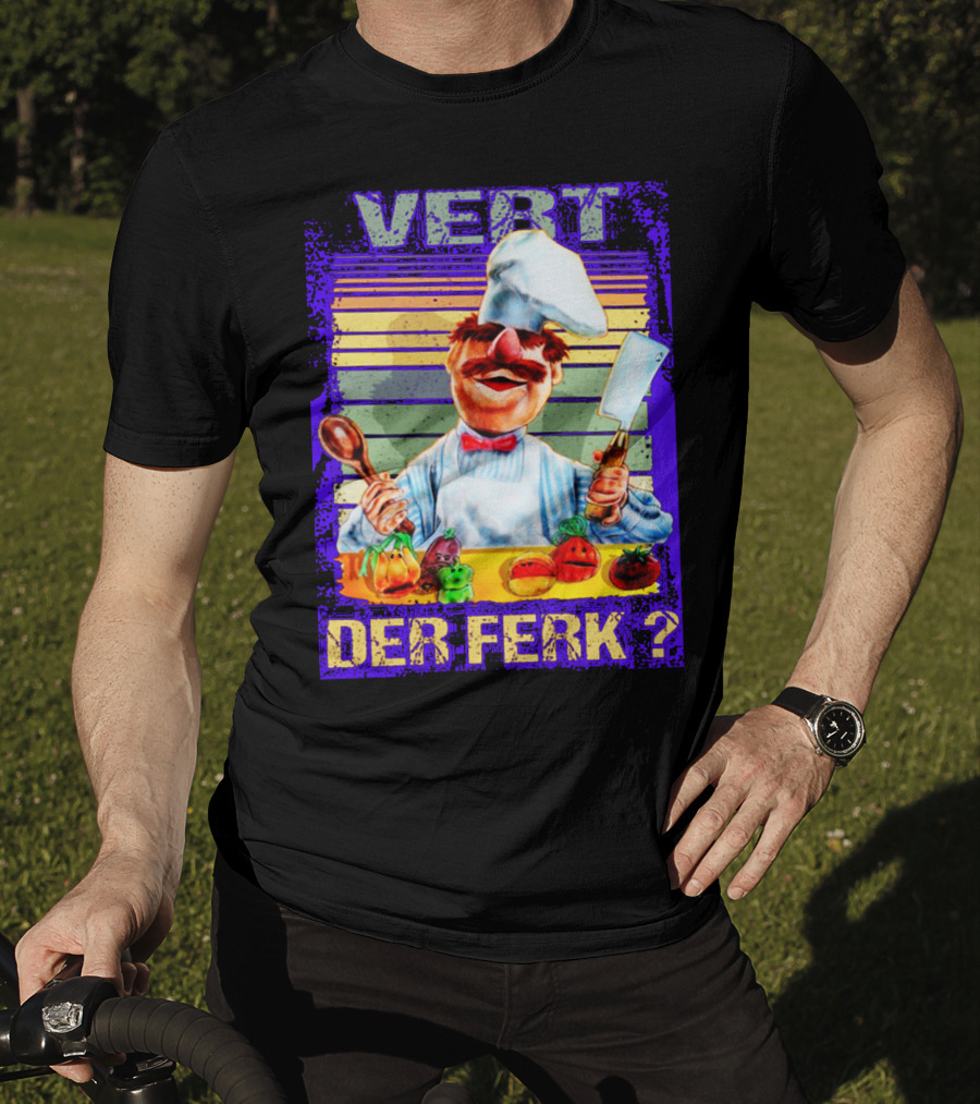 Vert Der Ferk Colorful Chef With Vegetables And Utensils T-Shirt