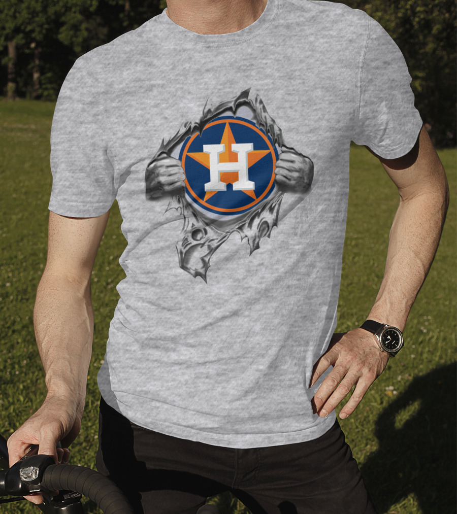Houston Astros Breaking Through Steel T-Shirt