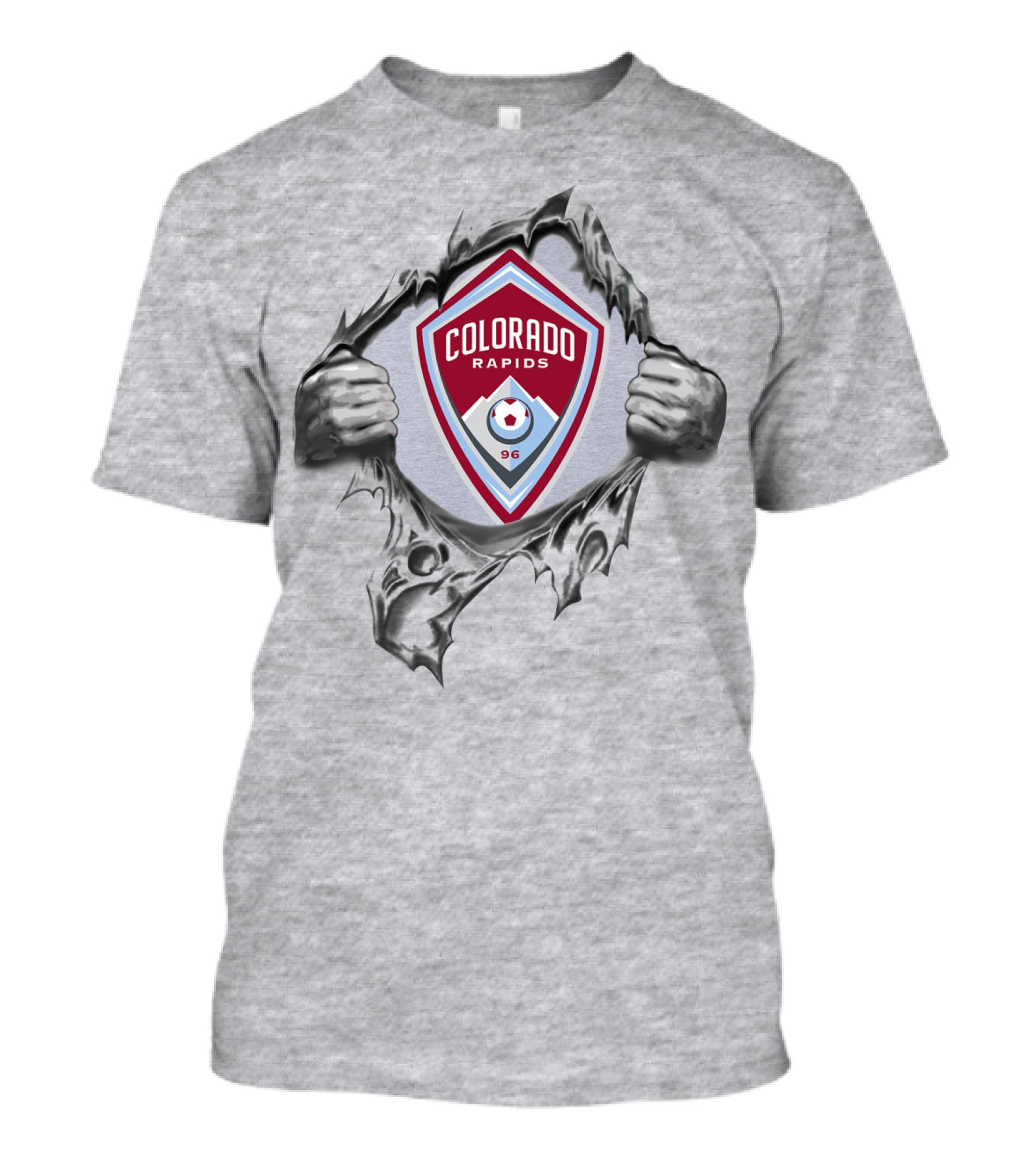 Colorado Rapids Badge With Strength Hands Gemel Symbol 96 Soccer T-Shirt