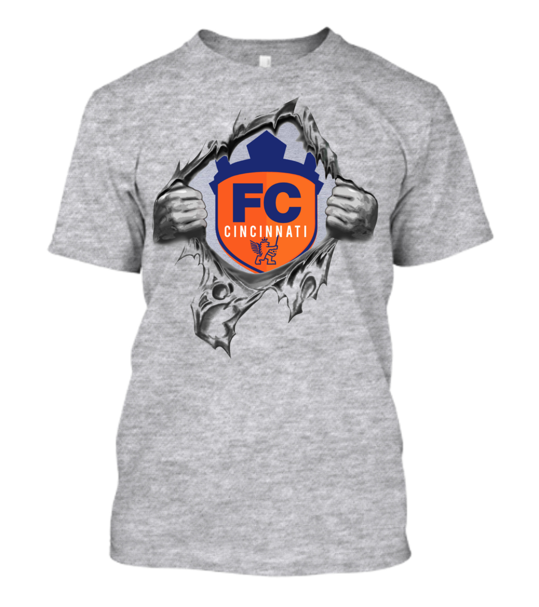 Fc Cincinnati Shield With Tearing Hands Motif T-Shirt