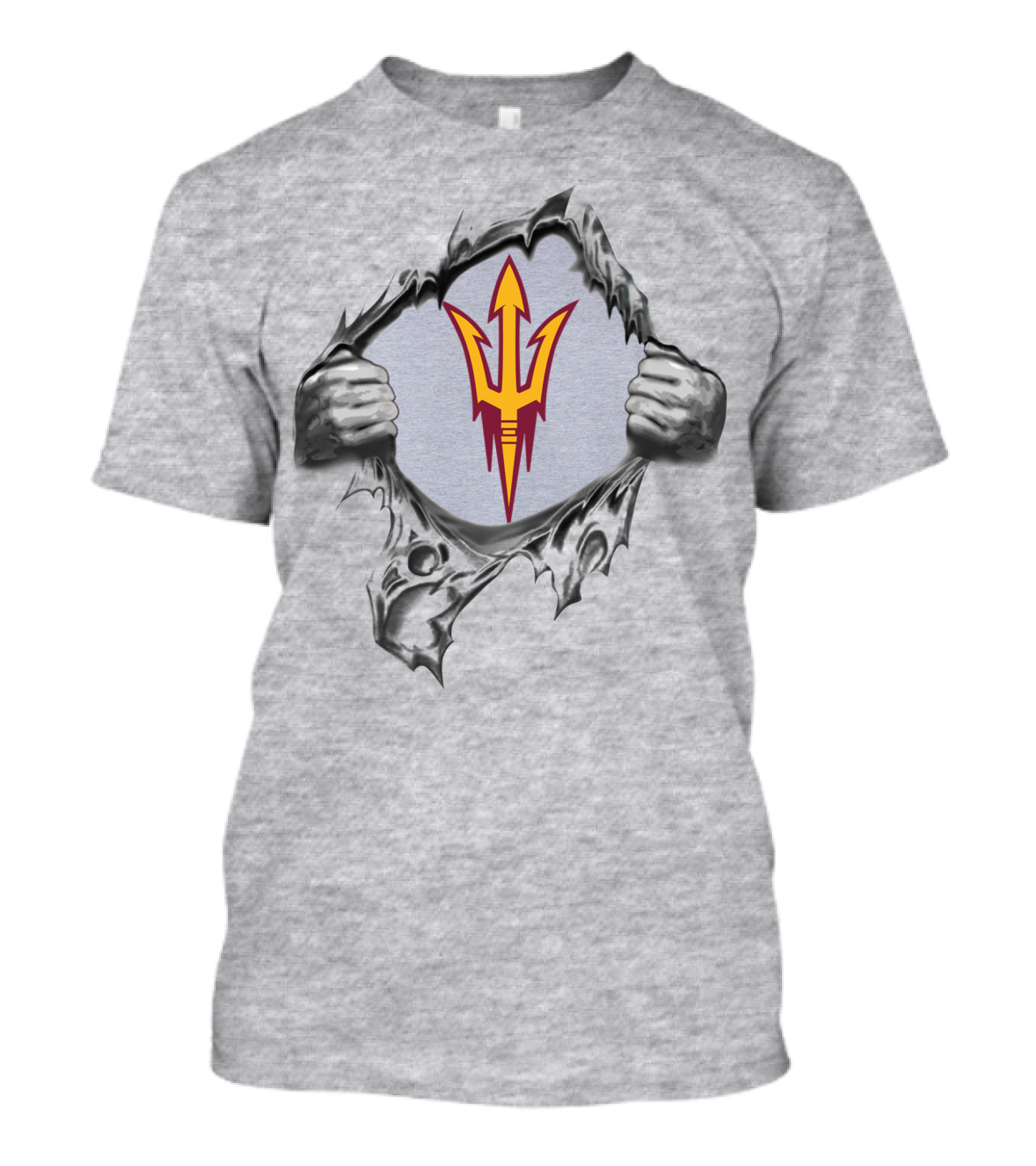 Arizona State Sun Devils Ripped Steel Trident T-Shirt