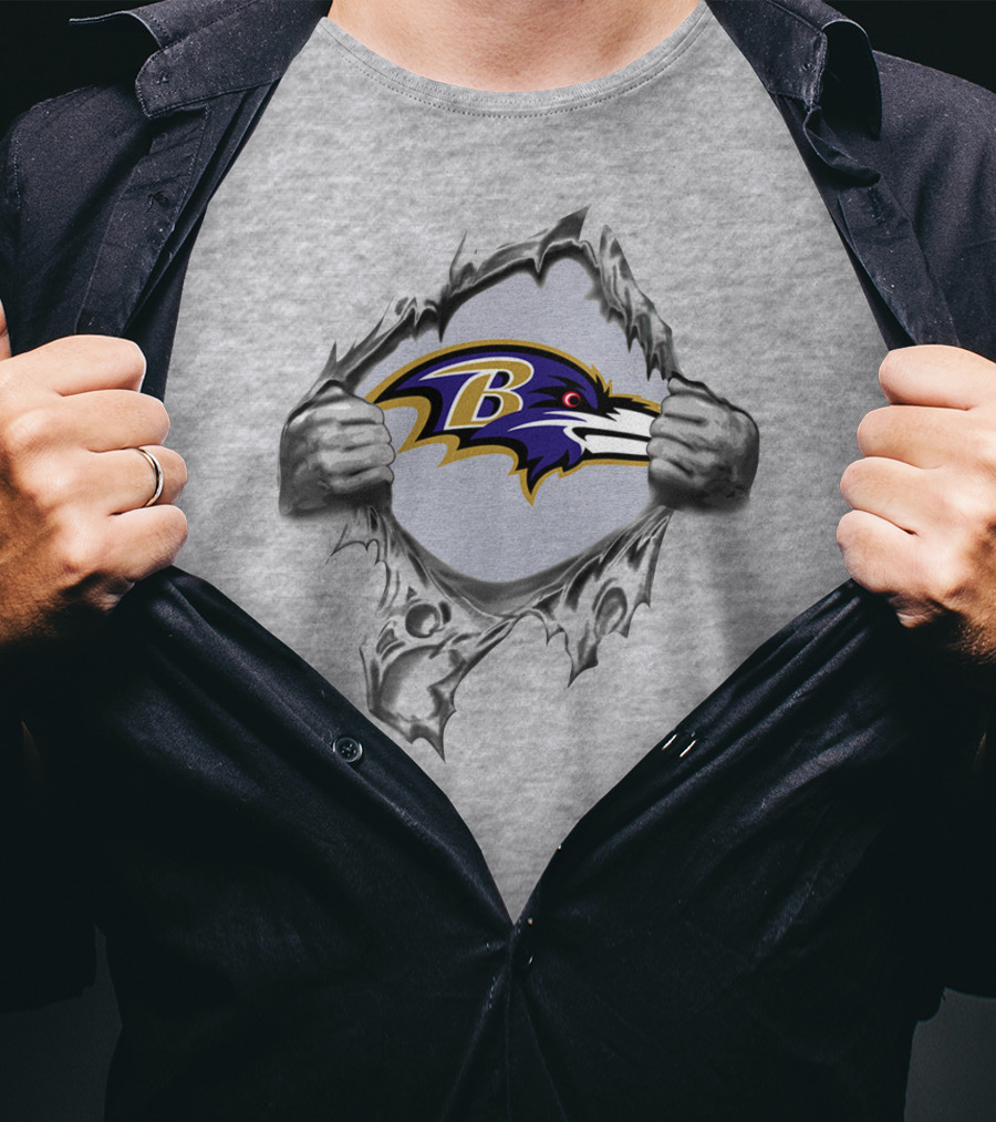 Baltimore Ravens Logo Tear T-Shirt