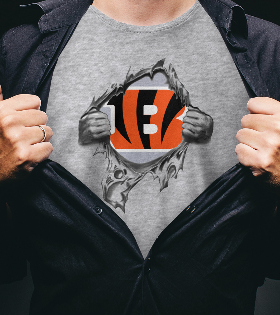 Cincinnati Bengals Logo Emerging From Darkness T-Shirt