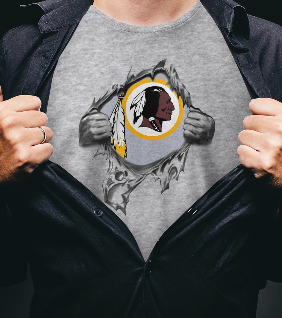 Washington Redskins Ripped Through T-Shirt