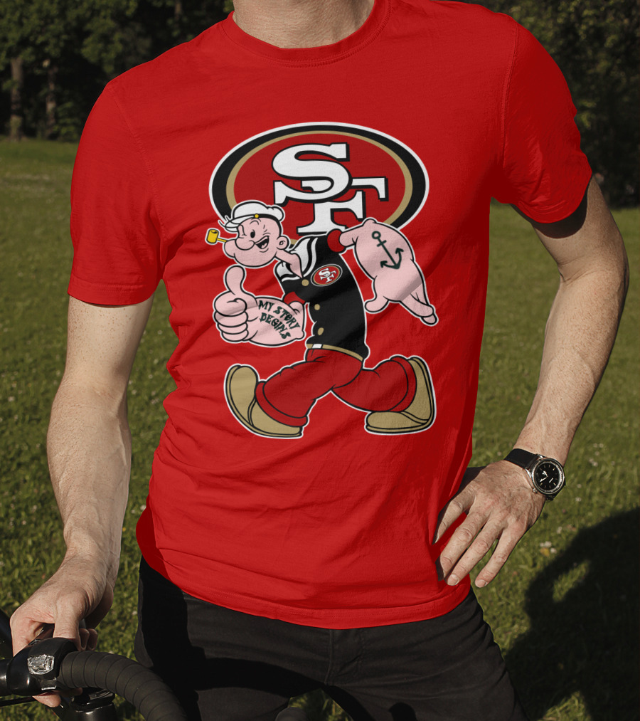 Sf San Francisco 49ers Popeye My Story Begins T-Shirt