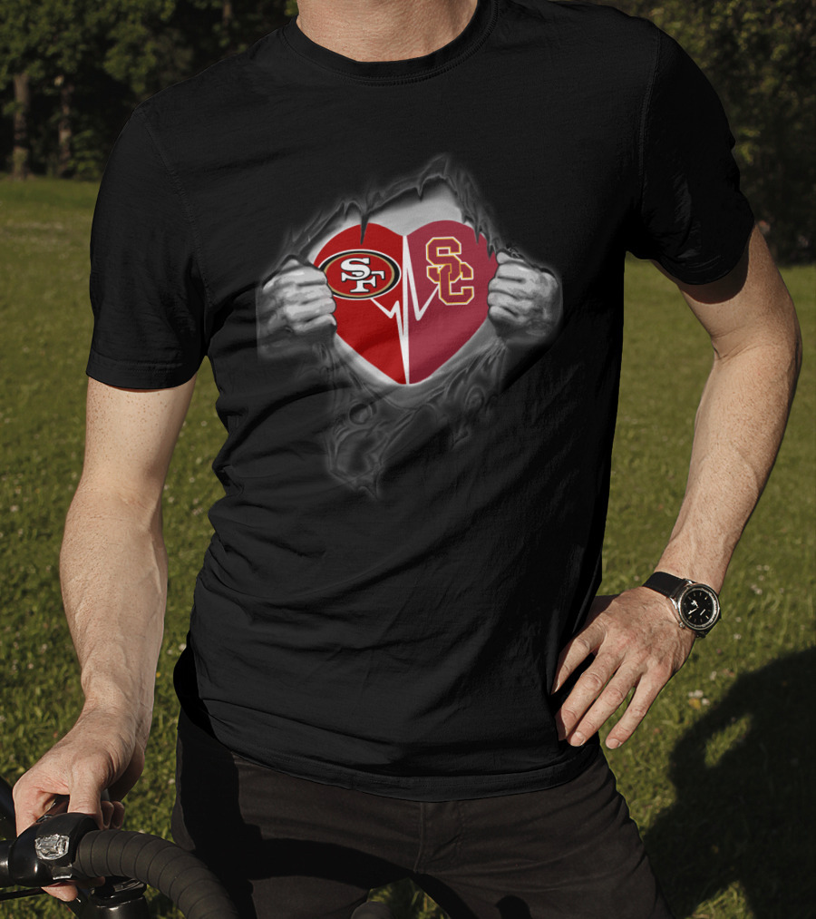 Sc Trojans 49ers Heart T-Shirt
