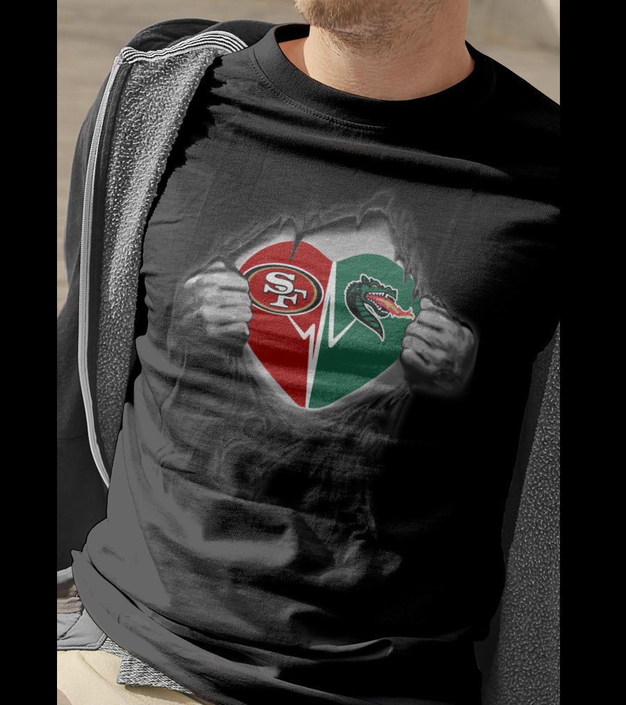 Uab Blazers 49ers Heartbeat Split T-Shirt