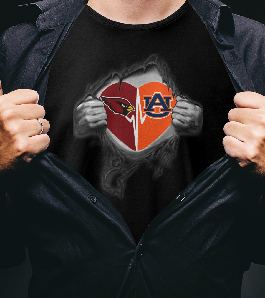 Cardinals Auburn Heartbeat Split T-Shirt