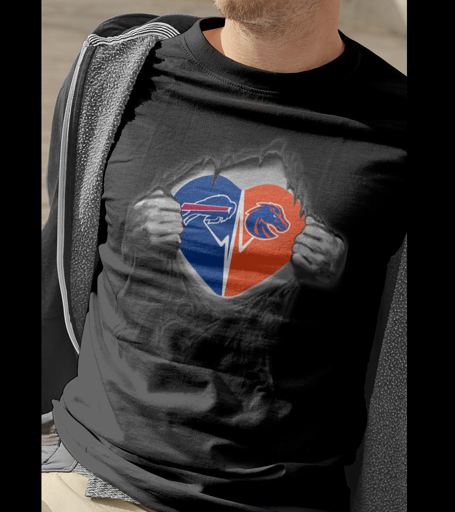 Bills Boise State Broncos Heart T-Shirt
