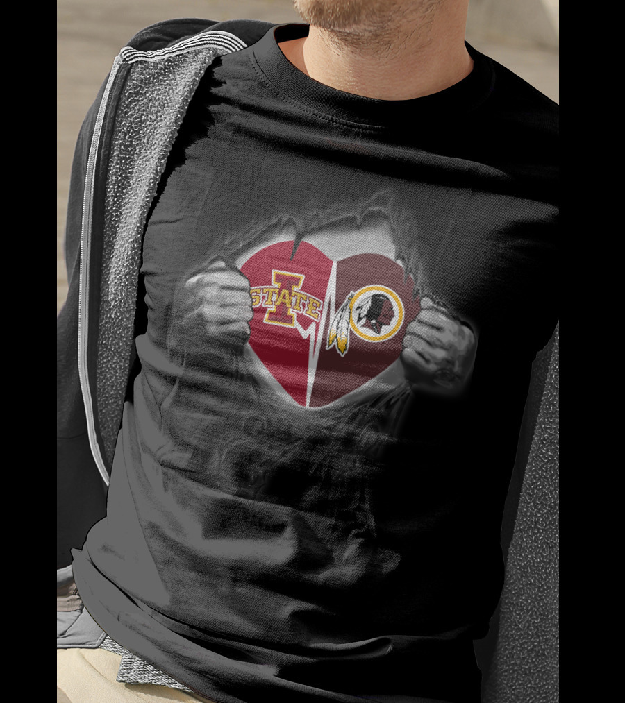 Iowa State Cyclones Redskins Heart T-Shirt
