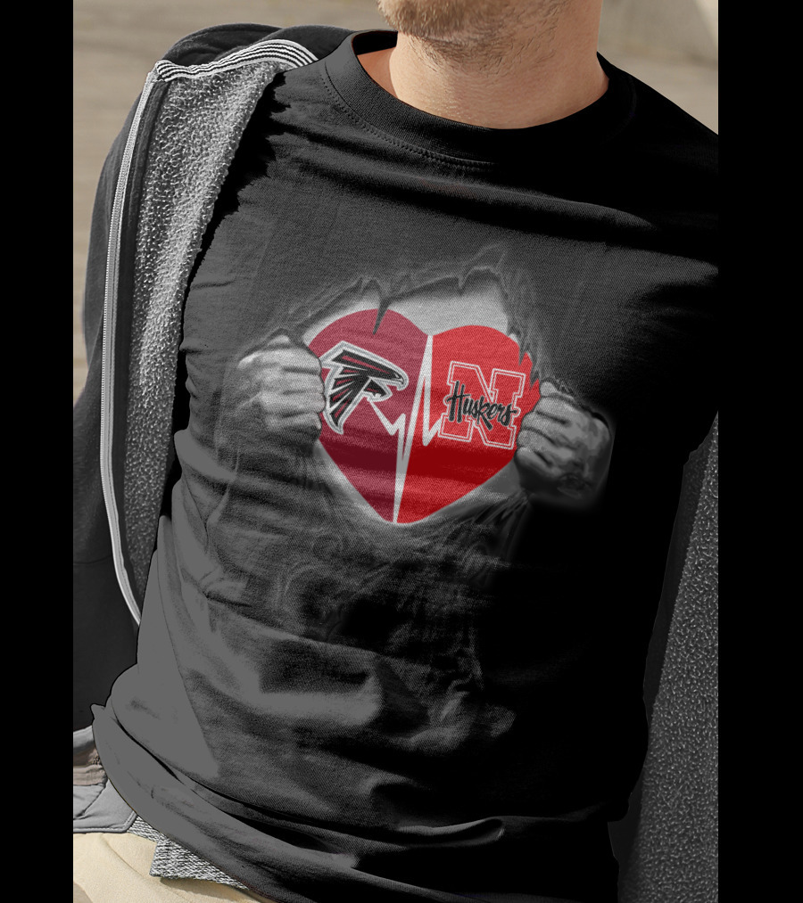 Falcons Huskers Heart T-Shirt