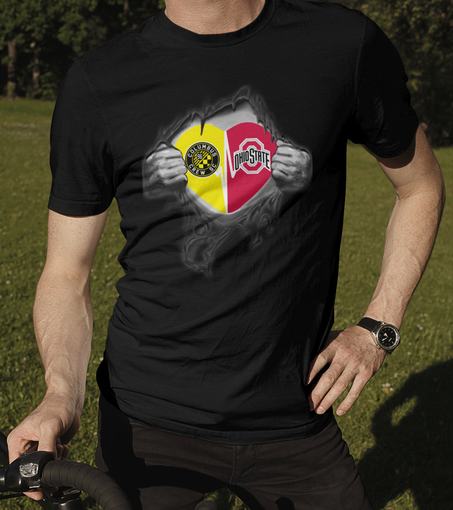 Columbus Crew Sc Ohio State Buckeyes Heart T-Shirt