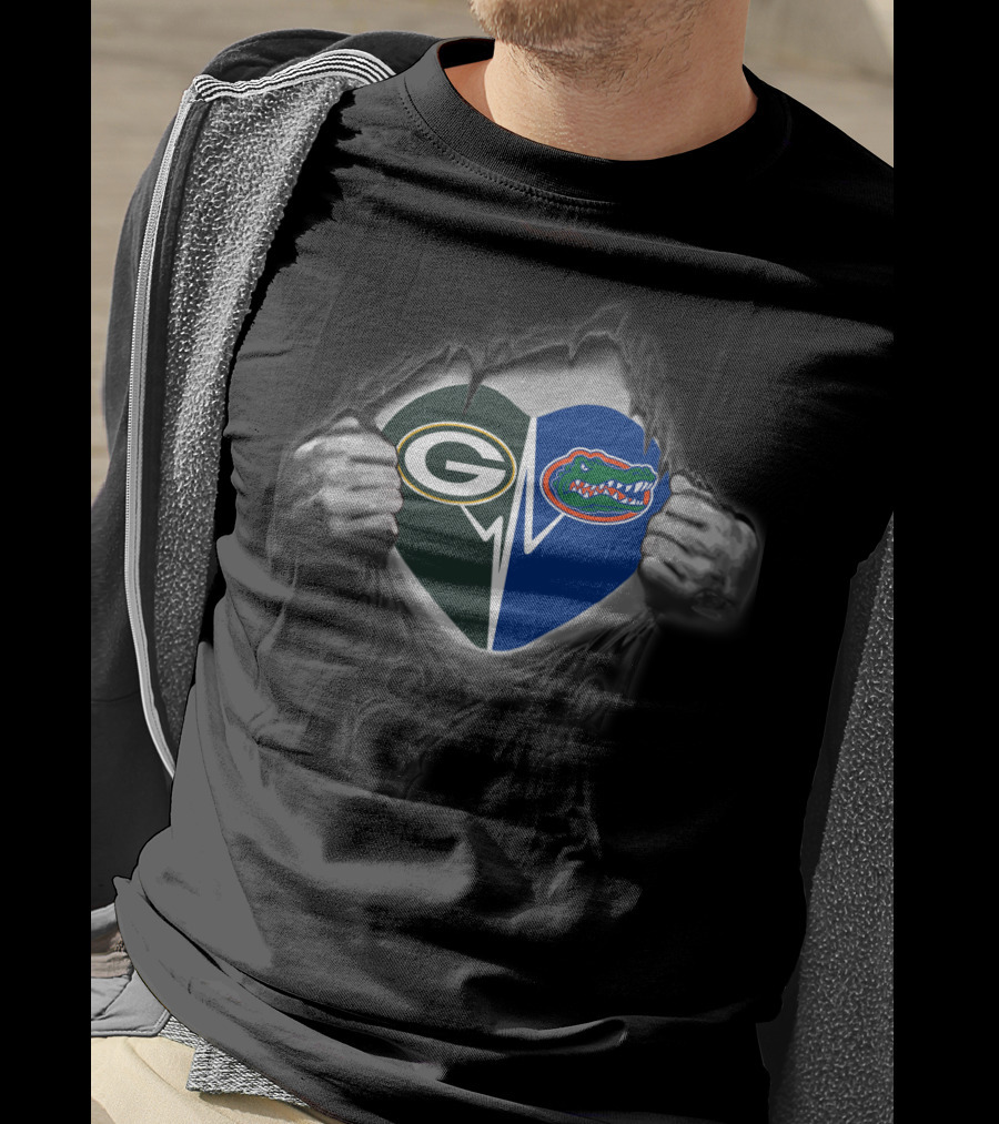 Packers Florida Gators Heartbeat Fusion T-Shirt
