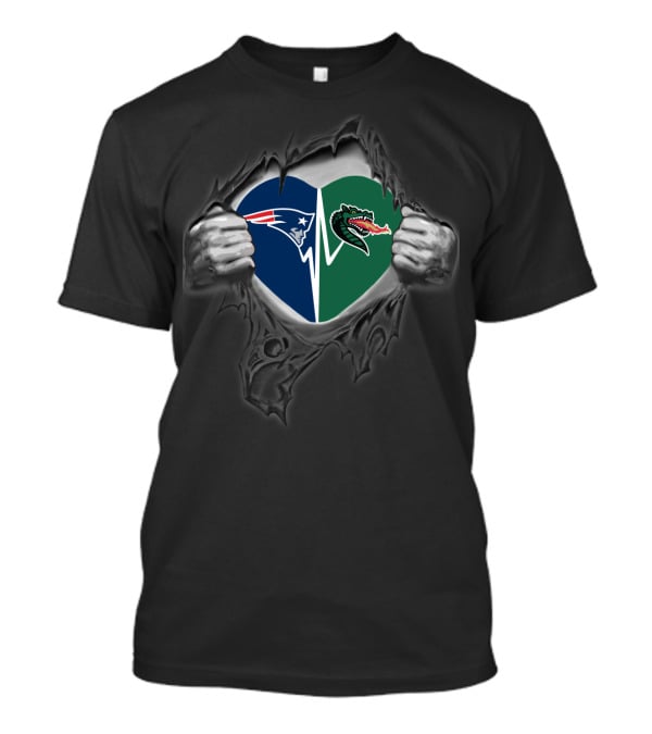 Patriots Uab Blazers Heart Logo Fusion T-Shirt